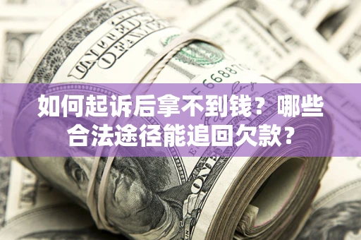武汉如何起诉后拿不到钱？哪些合法途径能追回欠款？