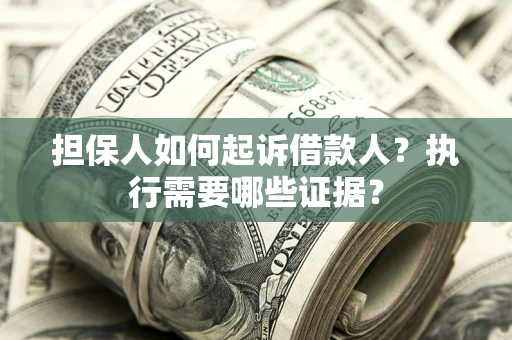 武汉担保人如何起诉借款人？执行需要哪些证据？