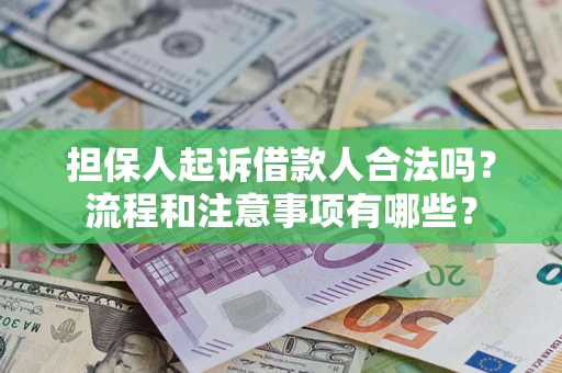 武汉担保人起诉借款人合法吗？流程和注意事项有哪些？