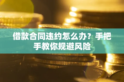 武汉借款合同违约怎么办？手把手教你规避风险