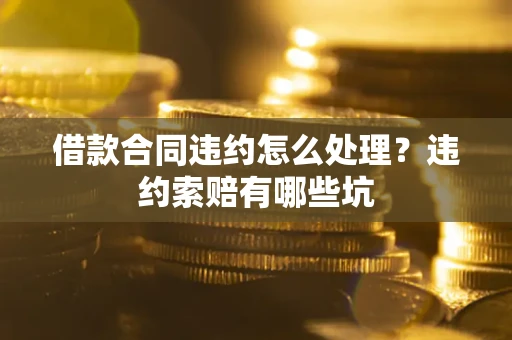 武汉借款合同违约怎么处理？违约索赔有哪些坑