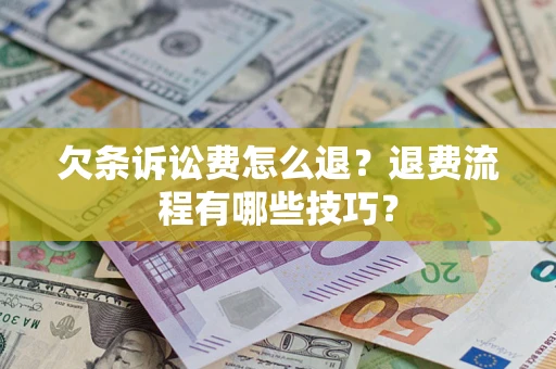 武汉欠条诉讼费怎么退？退费流程有哪些技巧？