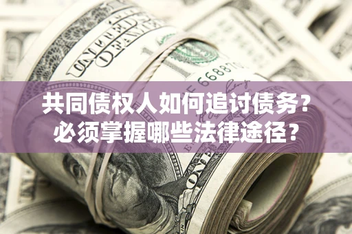 武汉共同债权人如何追讨债务？必须掌握哪些法律途径？
