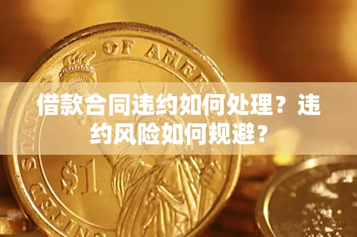 武汉借款合同违约如何处理？违约风险如何规避？