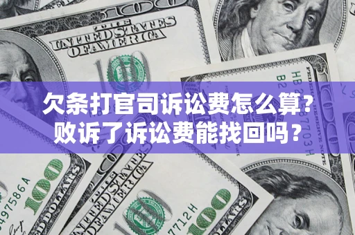 武汉欠条打官司诉讼费怎么算？败诉了诉讼费能找回吗？