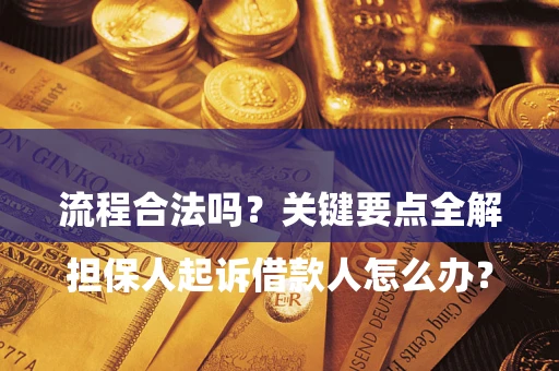 武汉

担保人起诉借款人怎么办？流程合法吗？关键要点全解析