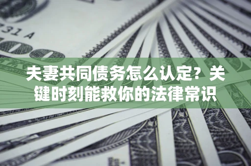 武汉夫妻共同债务怎么认定？关键时刻能救你的法律常识