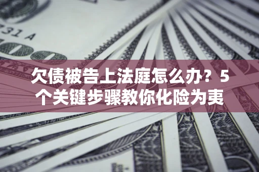 武汉欠债被告上法庭怎么办？5个关键步骤教你化险为夷